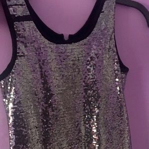 A pretty silver dress